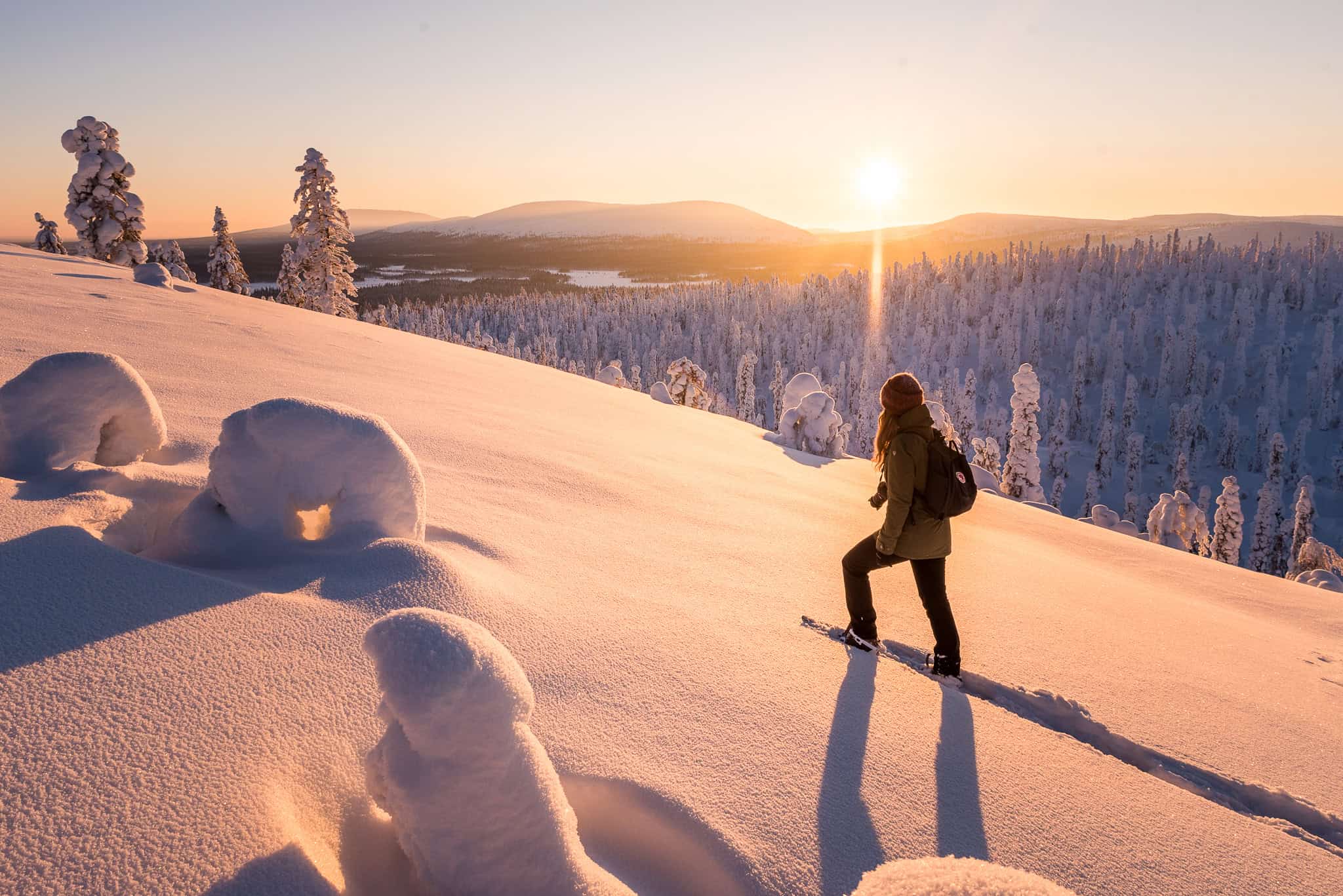 A winter hike in beautiful Lapland fells