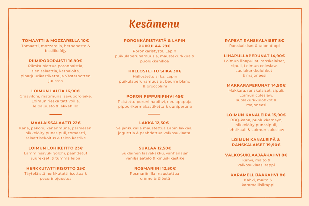 Kesämenu